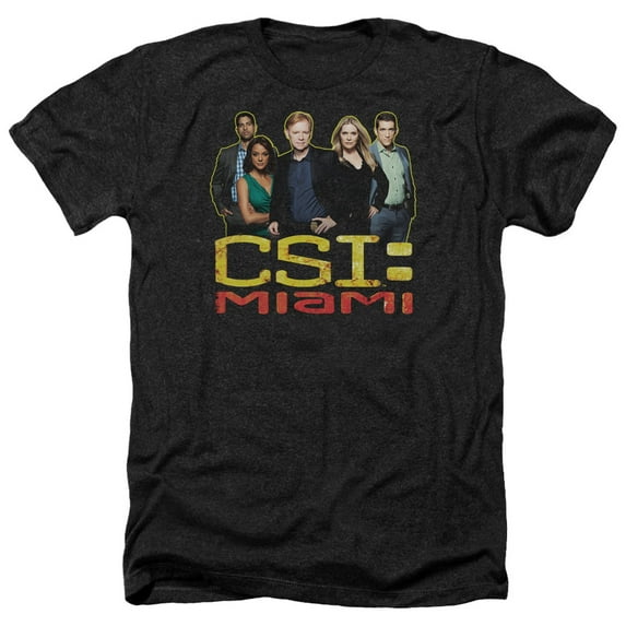 Csi Miami - The Cast In Black - Heather Short Sleeve Shirt - Medium
