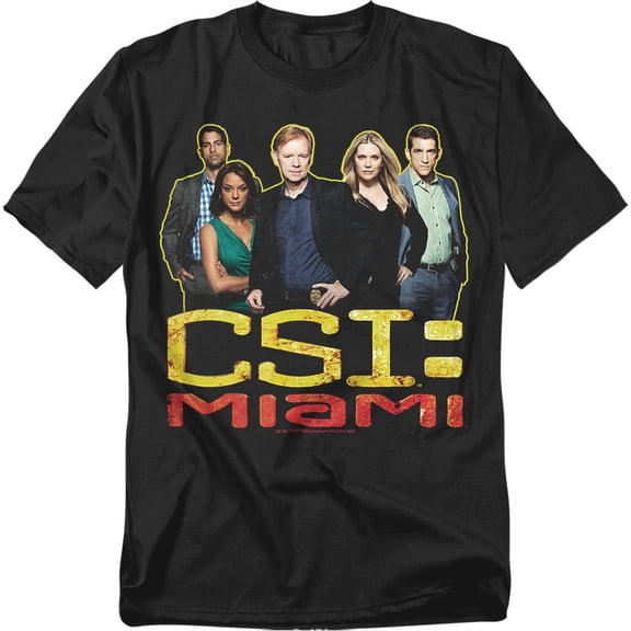Csi Miami The Cast In Black Officially Licensed Adult T-Shirt L
