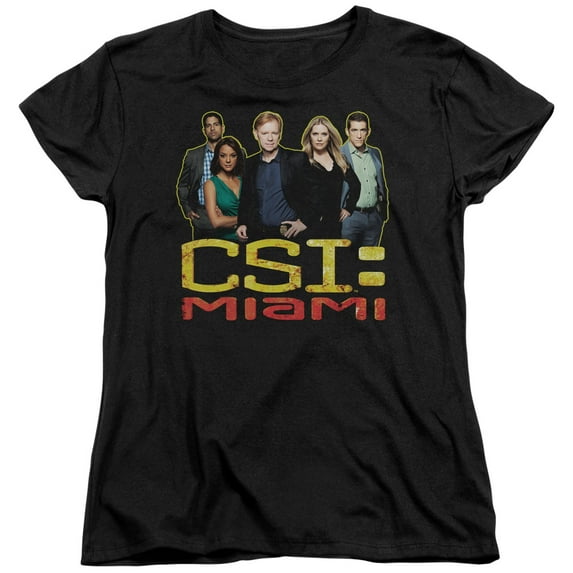 Csi Miami - The Cast In Black - Women's Short Sleeve Shirt - XX-Large