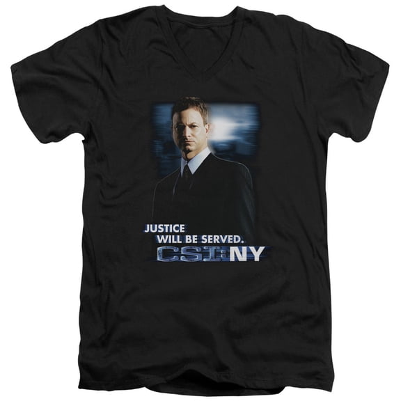 Csi:Ny - Justice Served - Slim Fit V Neck Shirt - Large