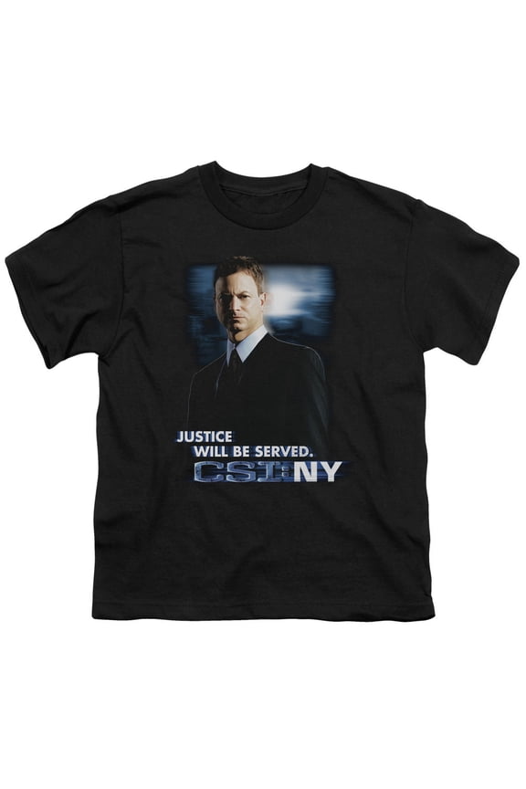 Csi:Ny - Justice Served - Youth Short Sleeve Shirt - Small
