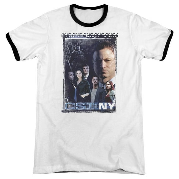 Csi Ny Watchful Eye Adult Ringer White Black
