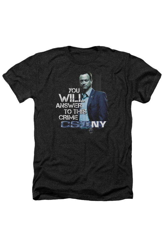 Csi Ny - You Will Answer - Heather Short Sleeve Shirt - Medium