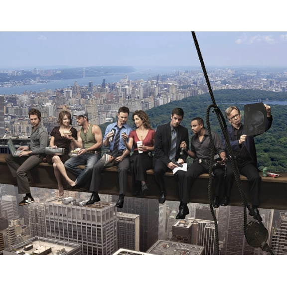 Csi Ny poster cast on girder Metal Sign 8inx 12in Print on Metal 8x12 Square Adults Best Posters