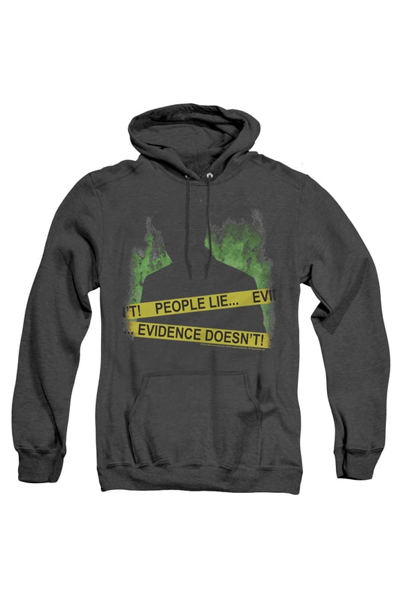 Csi People Lie Adult Heather Hoodie Sweatshirt Black