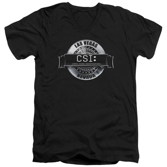Csi - Rendered Logo - Slim Fit V Neck Shirt - Small