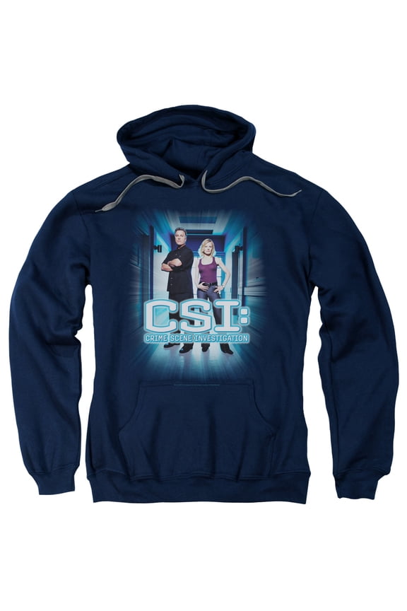 Csi Serious Business Adult Pullover Hoodie Sweatshirt Navy