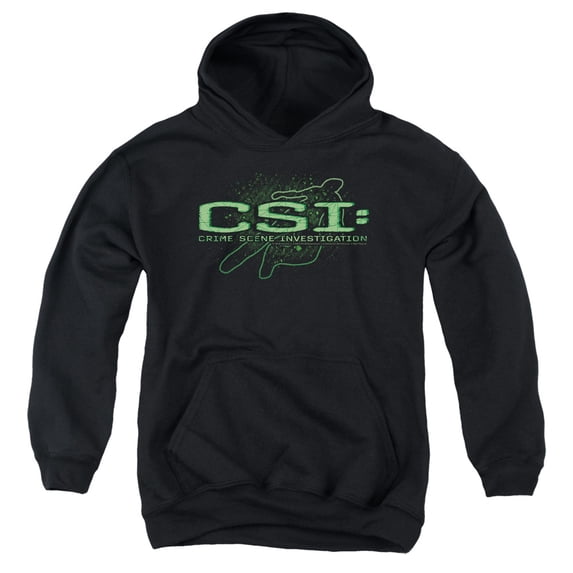 Csi Sketchy Shadow Youth Pullover Hoodie Sweatshirt Black