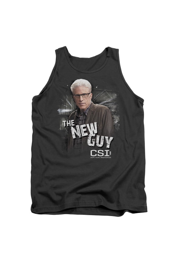 Csi The New Guy Adult Tank Top Charcoal