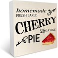 Cskhip Cherry Decor Farmhouse Summer Tiered Tray Decor Wooden Box Sign