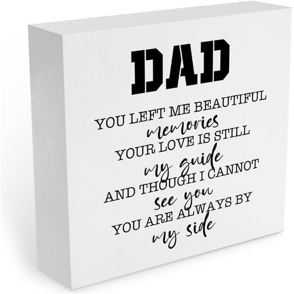 Cskhip Dad Birthday Gifts Daddy Gifts For Fathers Day Decor Wooden Box Sign Wood Block Plaque 5x5 inch