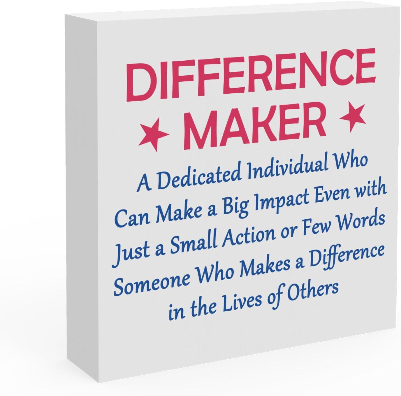 Cskhip Difference Maker Definition Wood Block Plaque for Home Office ...