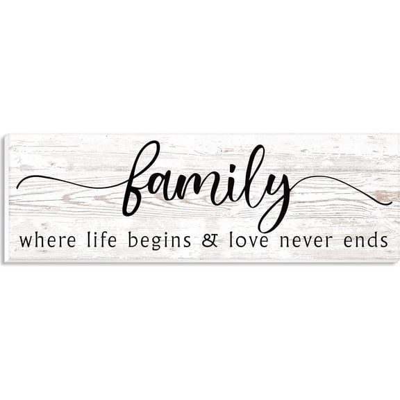 Cskhip Where Life Begins - Love Never Ends Rustic Wood Signs Pantry Street Signs Vintage Wood Plaque Farmhouse Wall Art Wall Decor for Home Man Cave Door Porch Garden Party 4" x 16"