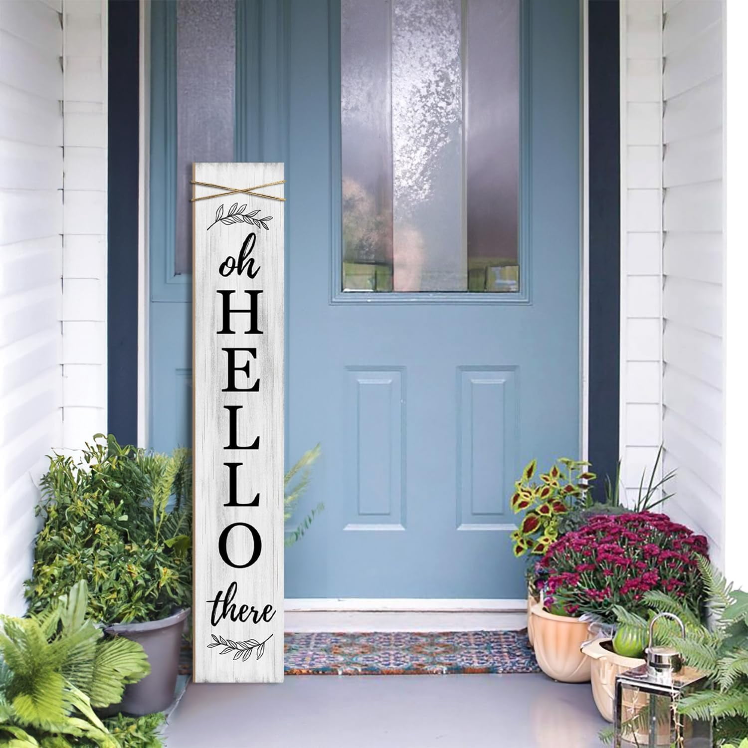 Cskhip Oh Hello There Rustic Wood Signs Pantry Street Signs Vintage ...