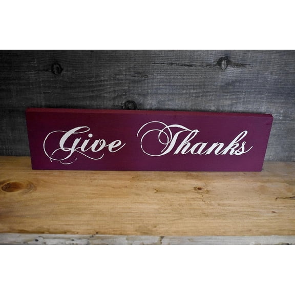 Cskhip Wood Signs Give Thanks Wooden Thanksgiving Sign Wood Fall Decor Wooden Signs With Sayings 4x16 inch