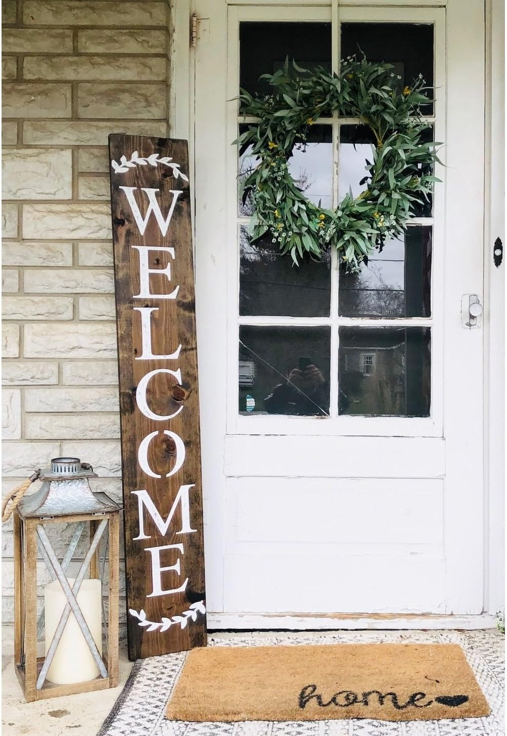 Outside Welcomesign Cskhip Wood Signs WELCOME SIGN, wreath sign, welcome sign for front ...
