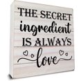 Cskhip the Secret Ingredient is Always Love Wooden Box Sign Desk Decor ...