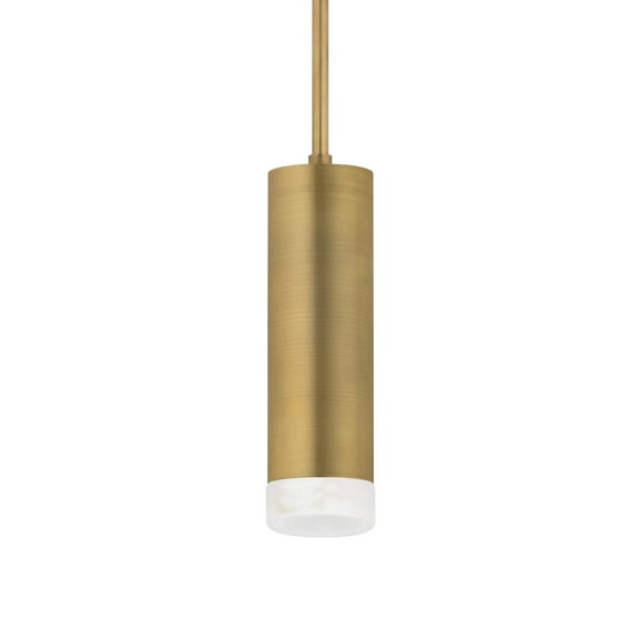 Csl Lighting Lx3st-27-Ala Luxe 3" Wide 2700K Led Mini Pendant - Patina Brass / Alabaster