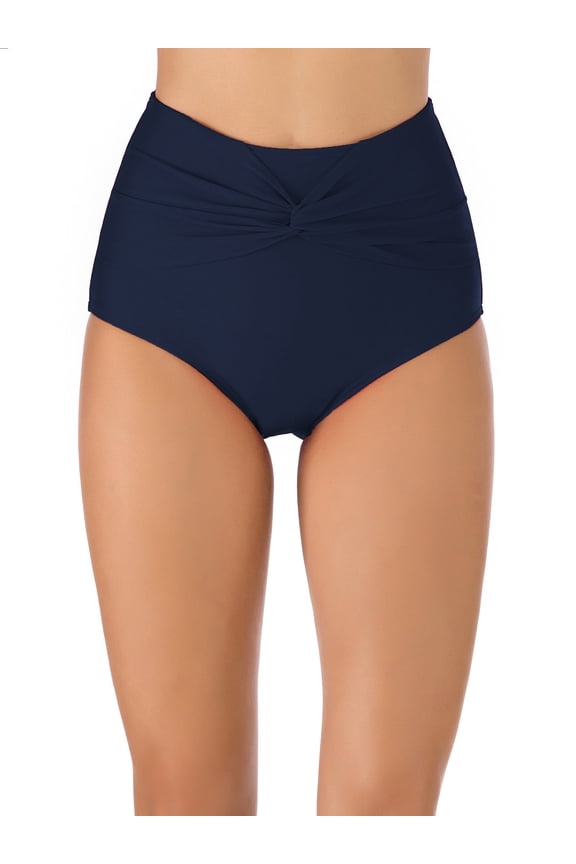 Bikini Bottoms for Women High Waist Swim Shorts Full Coverage Swimwear Tankini Briefs Female