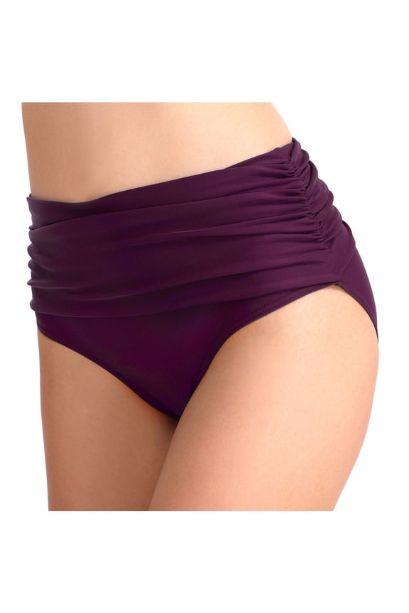 Women Sexy High Waist Swimwear Bottom Ruched Tummy Controlled Bikini Swimsuits Shorts Female