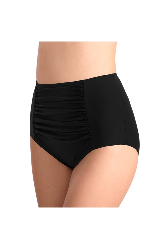 Women's High Waisted Swimwear Bottoms Ruched Tummy Control Bikini Tankini Swimsuits Briefs