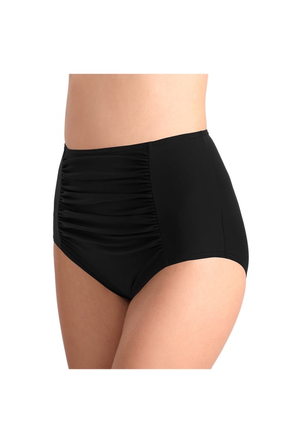 Women's High Waisted Swimwear Bottoms Ruched Tummy Control Bikini Tankini Swimsuits Briefs