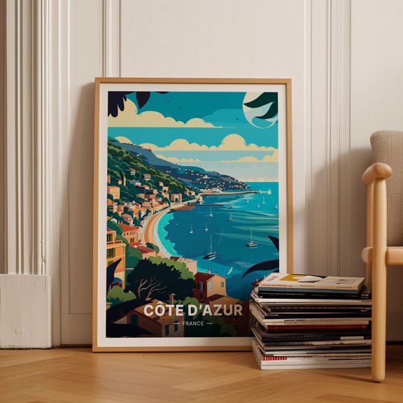 Cte dAzur Travel Poster French Riviera Wall Art C20528