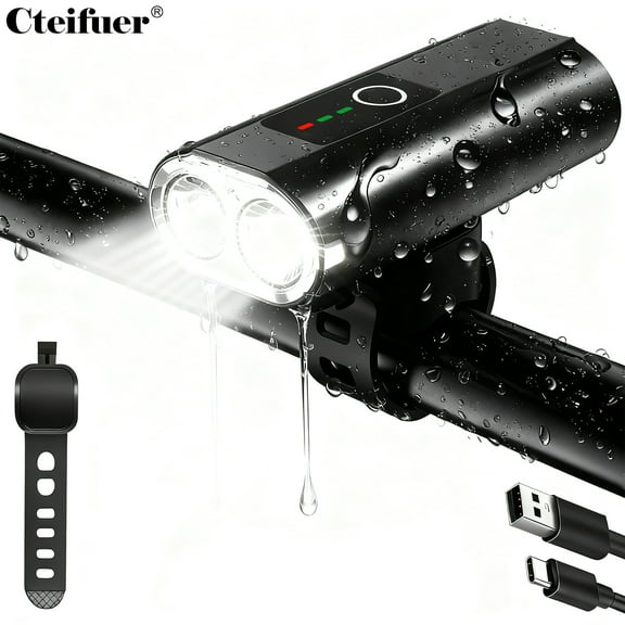 Cteifuer 1000 Lumens Rechargeable Bike Light - IPX6 Waterproof 5 Lighting Modes Bike Headlight Powerful Bright Safety Flashlight for Riding Cycling
