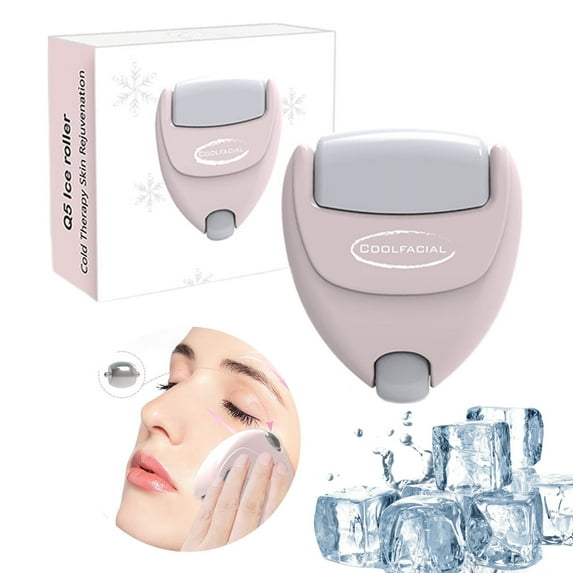 Cteifuer 2-in-1 Cooling Facial Ice Roller Massager for Body Wrinkles Massager Eye Puffiness Relief