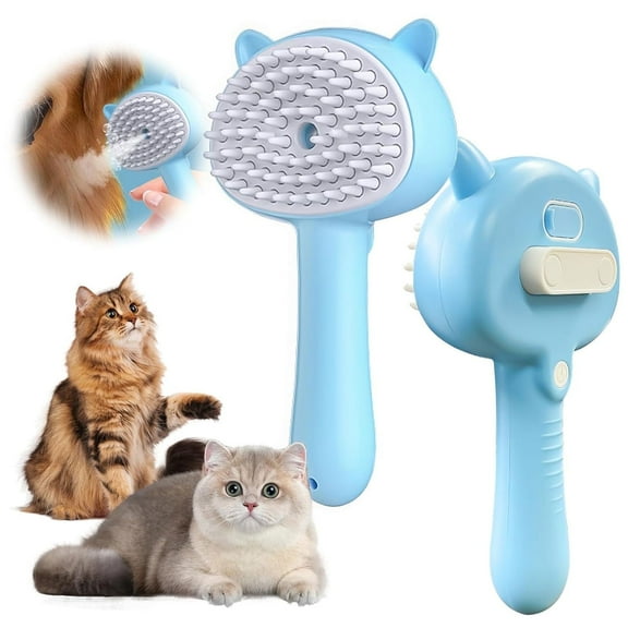 Cteifuer Cat Steam Grooming Brush: Rechargeable Self Cleaning Pet Spray Comb Steamy Cat Hair Brush with Massage Shedding for Cats Dogs