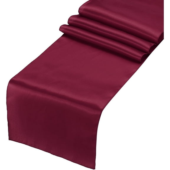 Cterwk 1 Pack Satin Table Runner 12 x 108 Inch Long Party Table Runner Smooth Table Runners for Banquet Birthday Wedding Decoration