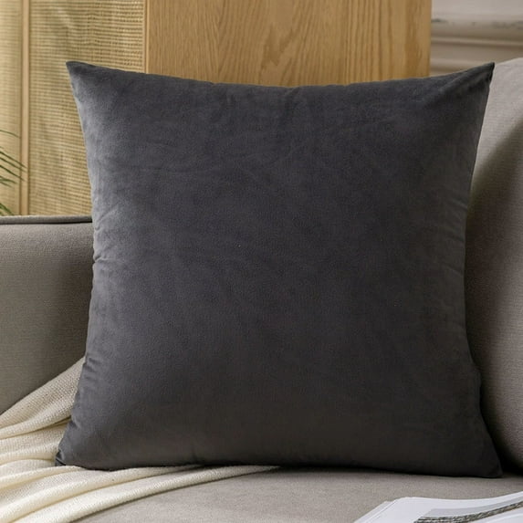 Cterwk 1 Pack Velvet Throw Pillow Cover Decorative Pillow Case Soft Solid Square Cushion Case for Couch, Sofa, Bed, Office, 22x22 inch