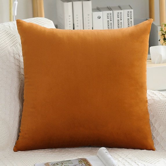 Cterwk 1 Pack Velvet Throw Pillow Cover Soft Square Cushion Case Modern Decorative Pillowcase for Couch Bed Sofa Chair, 16" x 16"