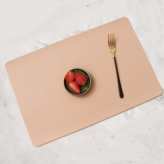Cterwk 1 Pack Washable Faux Leather Placemat Waterproof Place Mat Anti Slip PU Table Mat for Party Decoration
