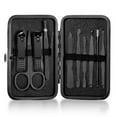 thumbnail image 1 of Cterwk 10 Pack Manicure Set Pedicure Nail Clippers Kit Stainless Steel Professional Nail Cutter Care Set with Leather Case, Black, 1 of 7
