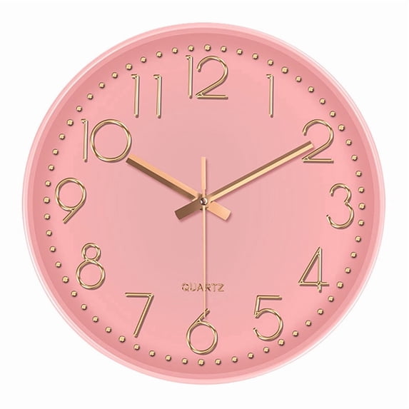 Cterwk 12 Inch Wall Clock Battery Operated Silent Clock Modern Decorative Round Clock for Kitchen, Bedroom, Office