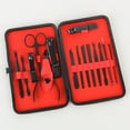 thumbnail image 1 of Cterwk 15 Pcs Manicure Set Professional Stainless Steel Grooming Kit Fingernail Toenail Clippers Set Pedicure Kit with Bag, Red, 1 of 6