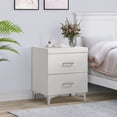 thumbnail image 1 of Cterwk 2 Drawer Nightstand with Metal Handle and Legs, Modern Beside Table for Living Room, Bedroom, White, 1 of 8