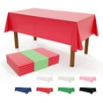 thumbnail image 1 of Cterwk 2 Pack Disposable Table Cloth, 54 x 108 Inch Waterproof Rectangle Tablecloths Decorative Plastic Table Cover, 1 of 7