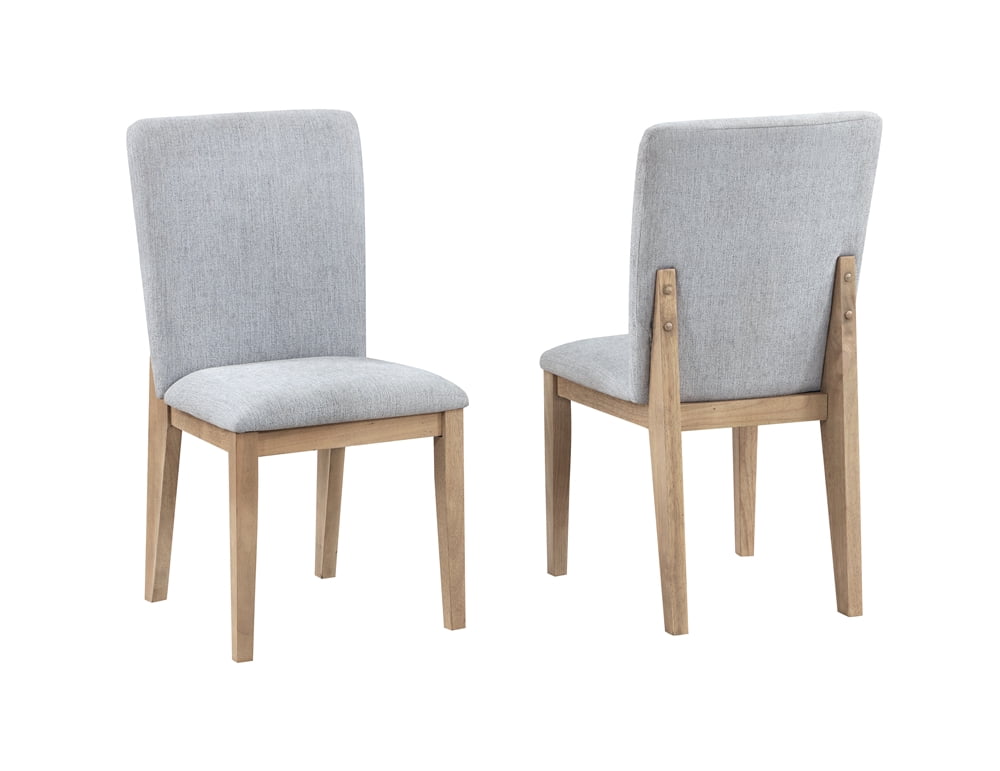 Merel - Side Chair (Set of 2) - Gray Linen & Gray Oak
