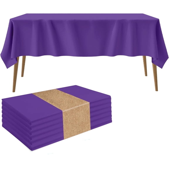 Cterwk 2 Pack Plastic Tablecloths Lightweight Disposable Table Covers Waterproof Plastic Table Cloths for BBQ Picnic Birthday Wedding Parties, 54" x 108"
