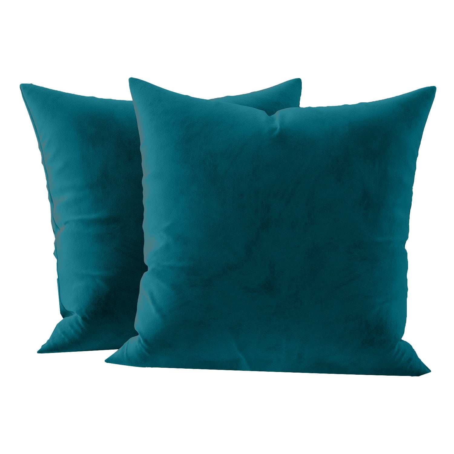 Cterwk 2 Pack Velvet Square Throw Pillow Cover with Zipper, Super Soft Luxury Decorative Cushion Cover for Sofa, Couch, Bedroom, 16 x 16inch