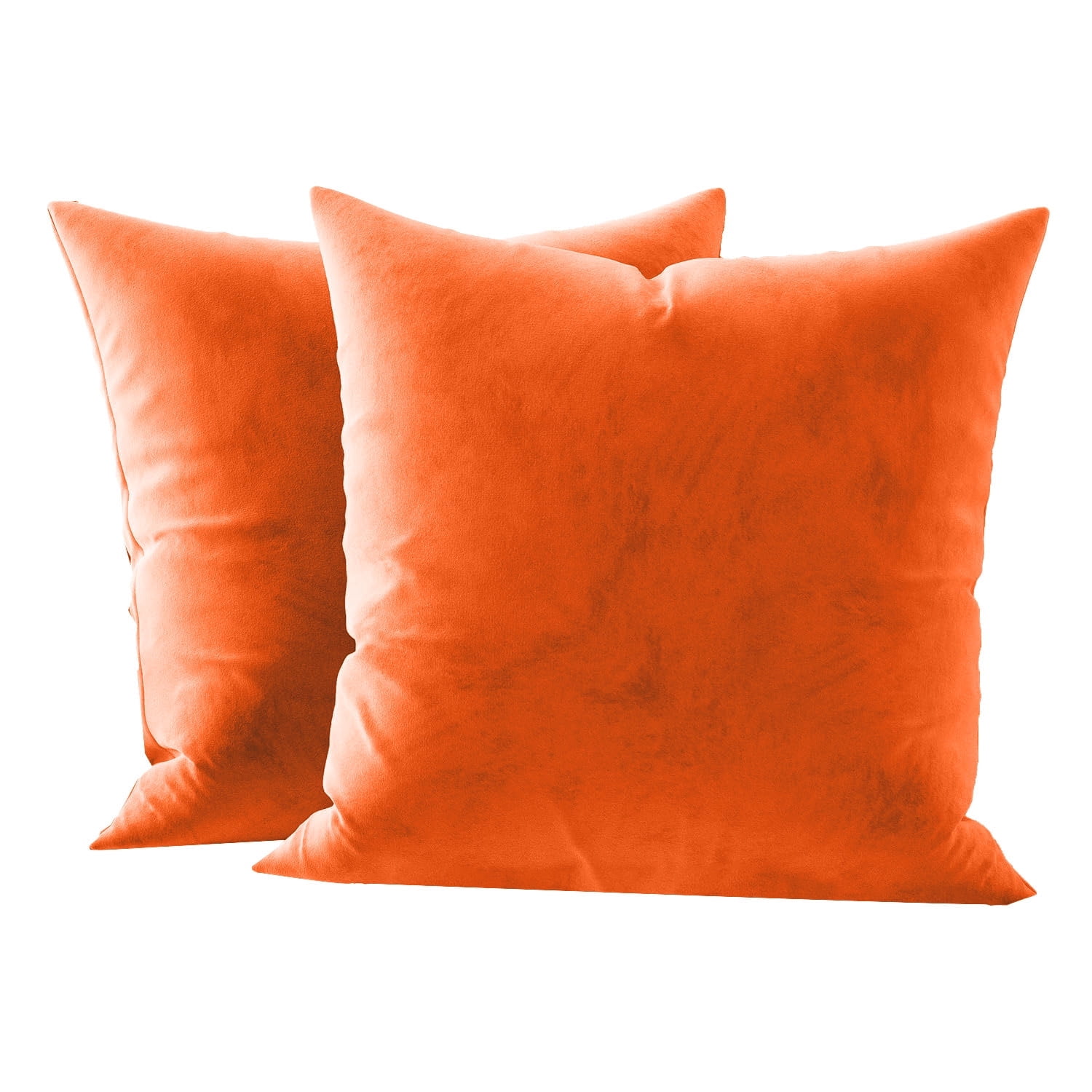 Cterwk 2 Pack Velvet Square Throw Pillow Cover with Zipper, Super Soft Luxury Decorative Cushion Cover for Sofa, Couch, Bedroom, 20 x 20inch
