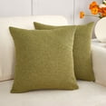thumbnail image 1 of Cterwk 2 Pcs Linen Pillow Covers Soft Cushion Case with Zipper for Couch Bedding Patio Sofa, Green, 1 of 5