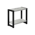 thumbnail image 1 of Cterwk 2 Tier Side Table with Bottom Shelf, End Table for Living Room, Bedroom, Gray, 1 of 11