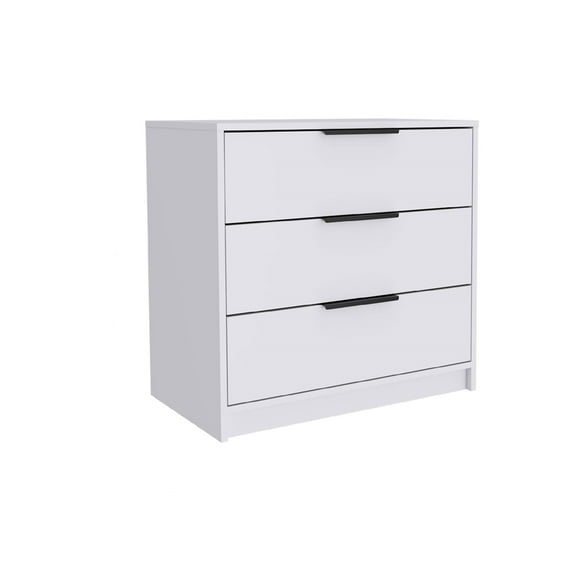 Cterwk 3 Drawer Dresser with Handle, Storage Cabinet for Home, Office, White