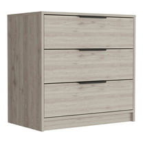 Cterwk 3 Drawers Dresser with Handle, Light Gray