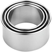Cterwk 3 Pcs Round Cookie Cutters Set Circle Pastry Cutters Stainless Steel Biscuit Cutters for Baking