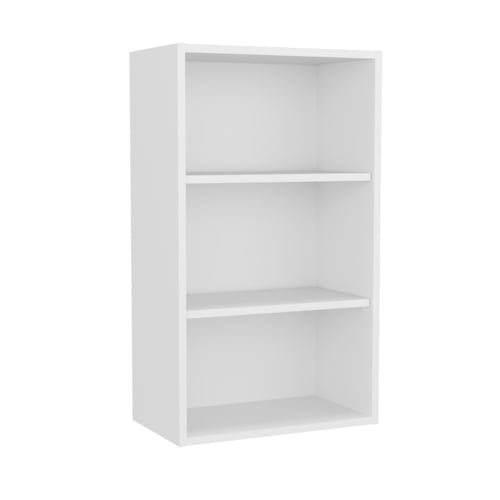 Cterwk 3 Tier Open Wall Storage Shelf for Bedroom, Office, Living Room, White, 36"x21"