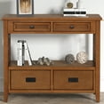 thumbnail image 1 of Cterwk 36'' Pine Wood Console Table Entry Sofa Table with 4 Drawers & 1 Storage Shelf for Entryway Living Room Bedroom, Brown, 1 of 9